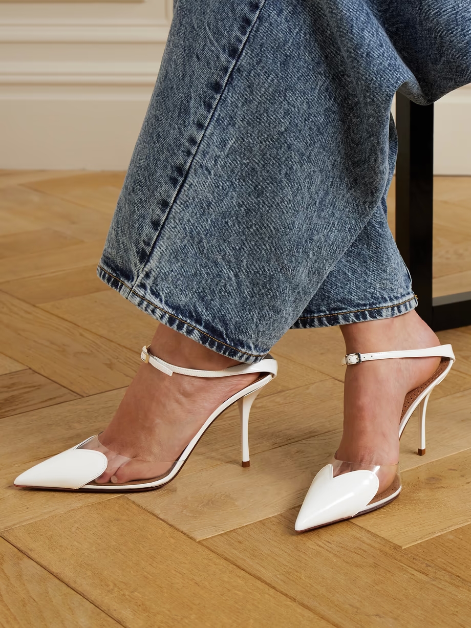 Cœur 90 PU and patent-leather pumps