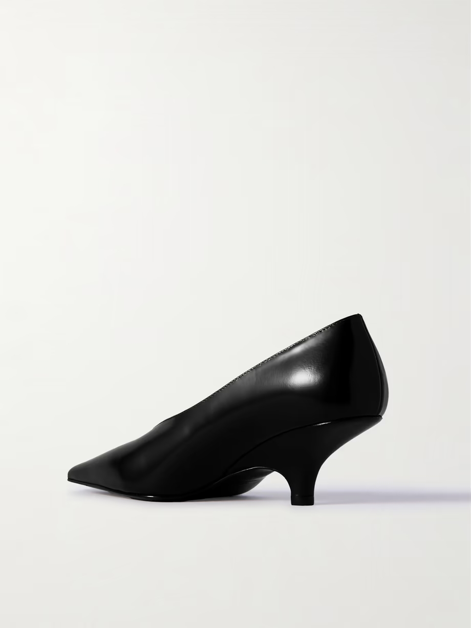 The Wedge leather pumps