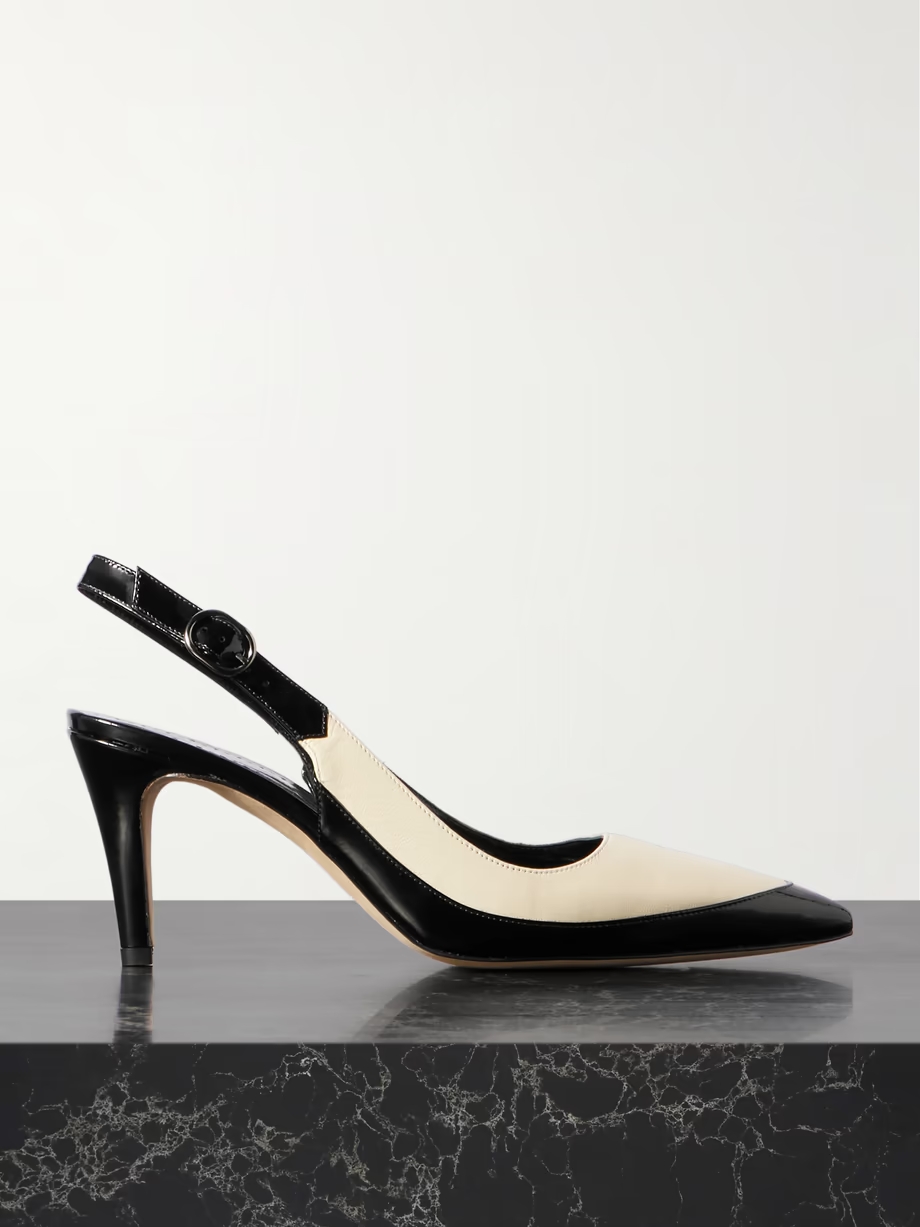 Telemaca 70 leather slingback pumps