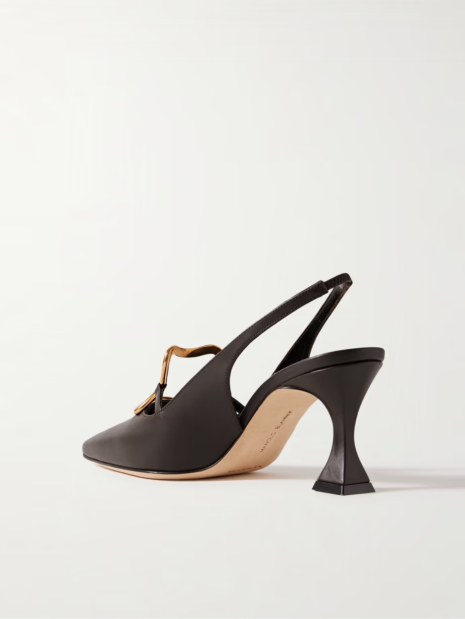 Nikkal 70 leather slingback pumps