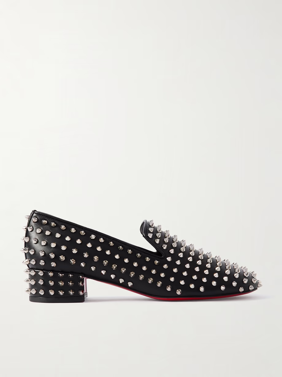 Spikeasy studded leather pumps