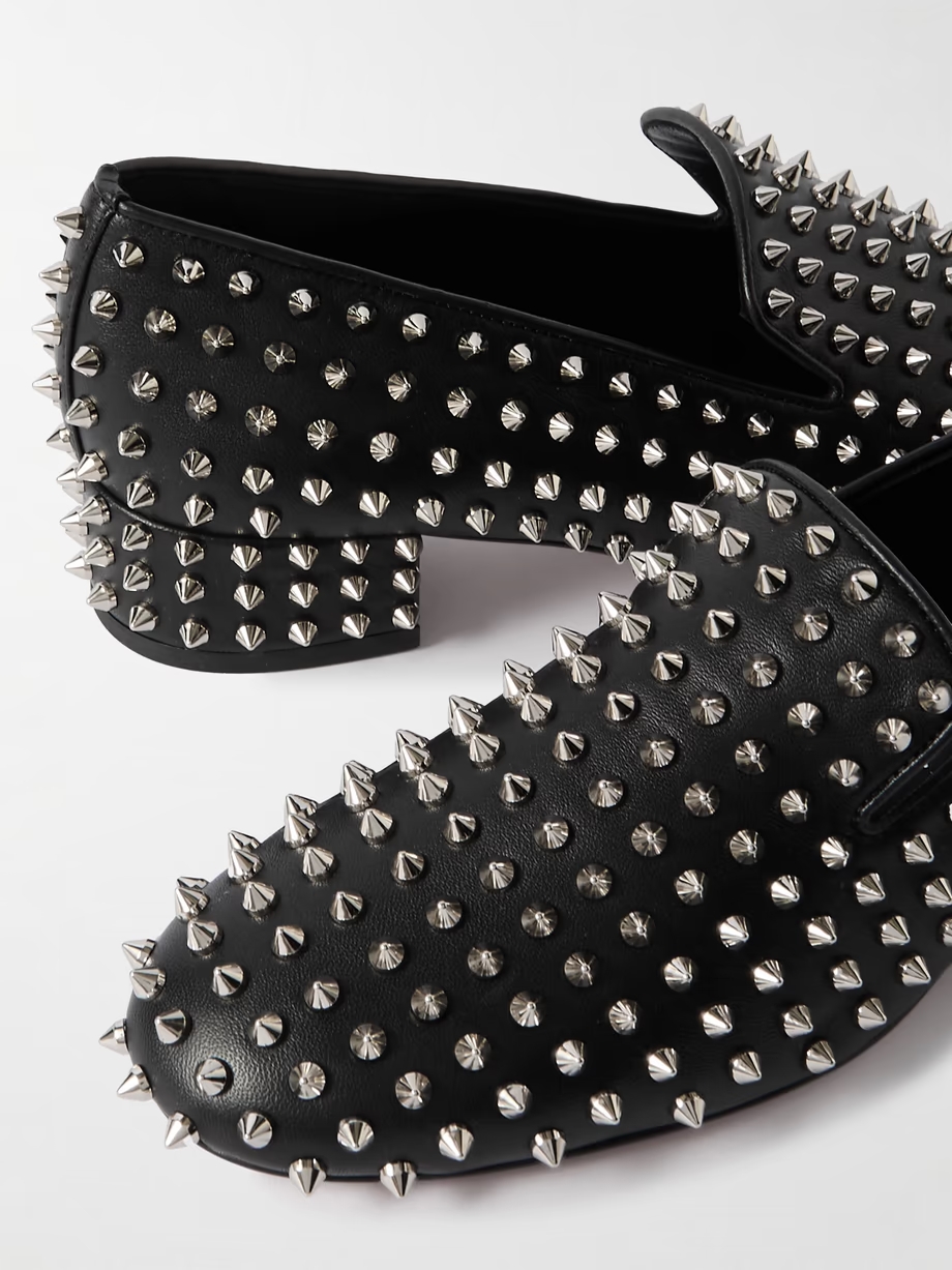 Spikeasy studded leather pumps