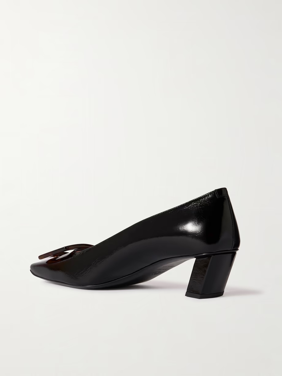 Decolleté Belle Vivier crinkled patent-leather pumps