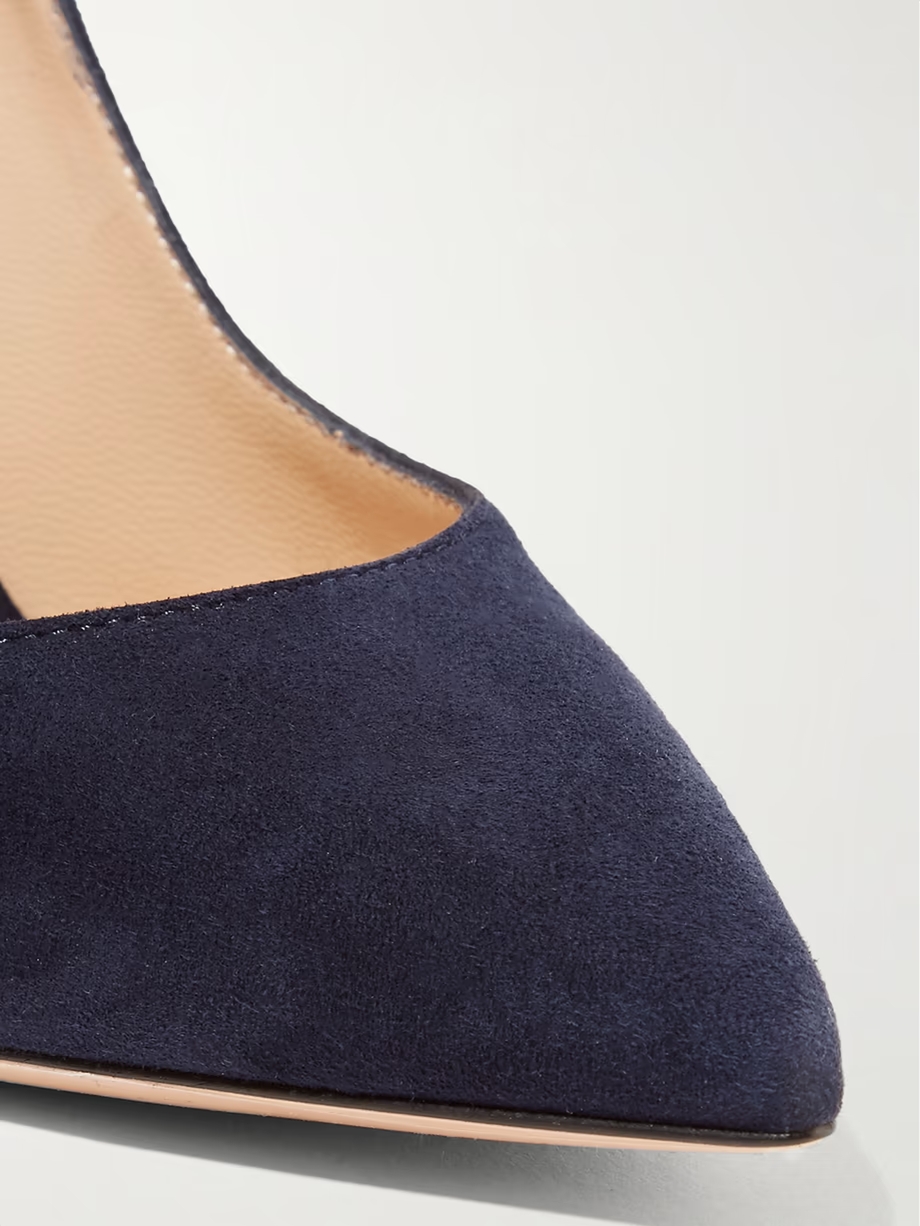 105 suede pumps