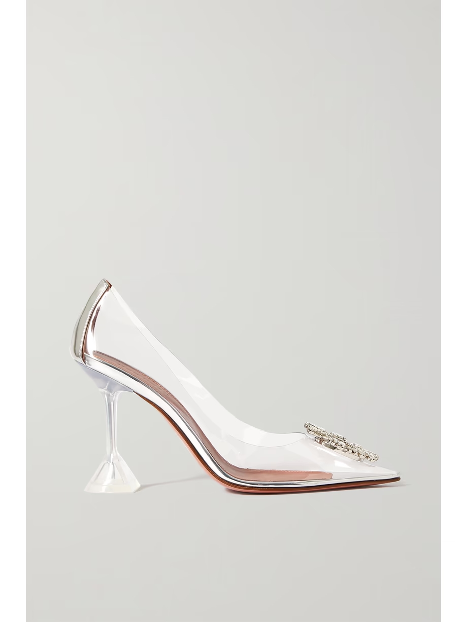 Begum crystal-embellished PVC pumps