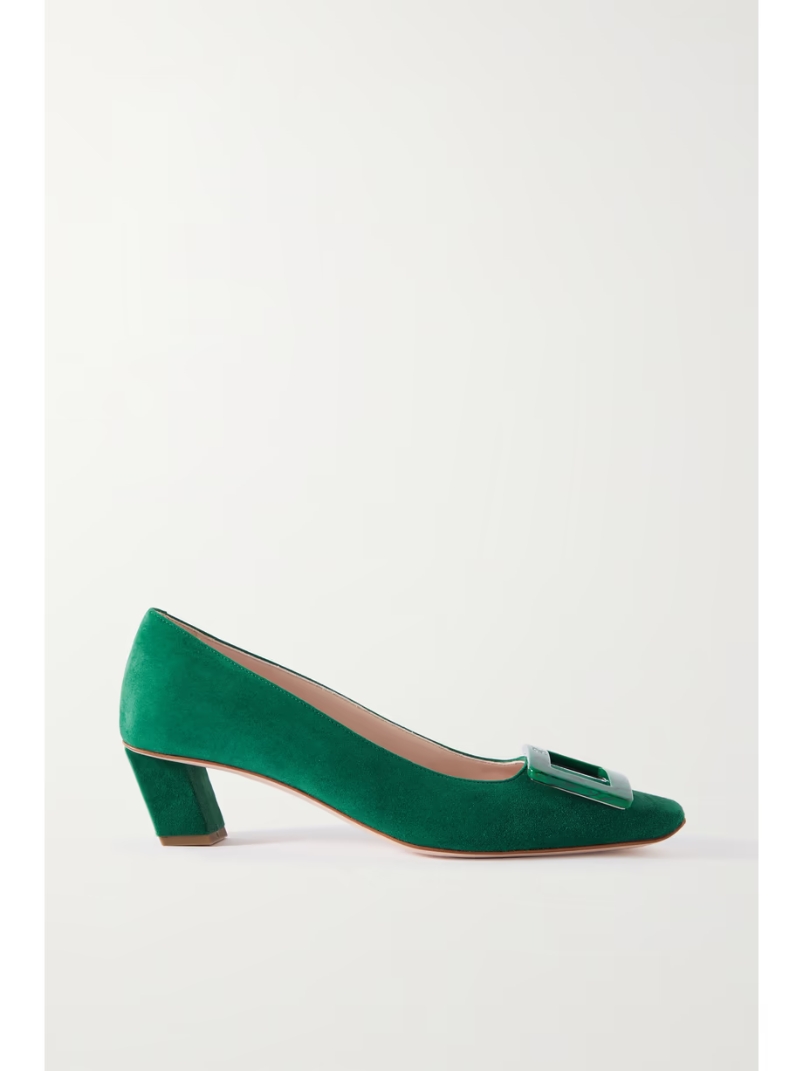 Belle Vivier suede pumps