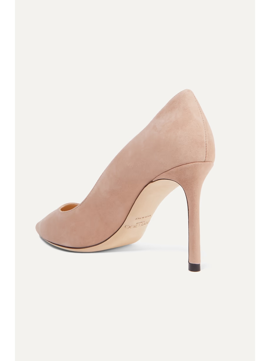 Romy 85 suede pumps