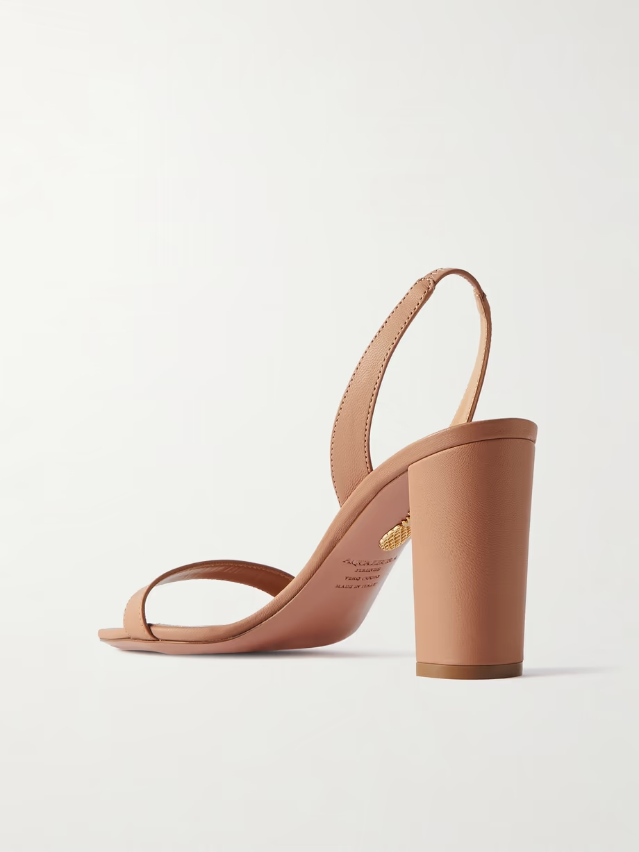 So Nude 85 leather slingback sandals