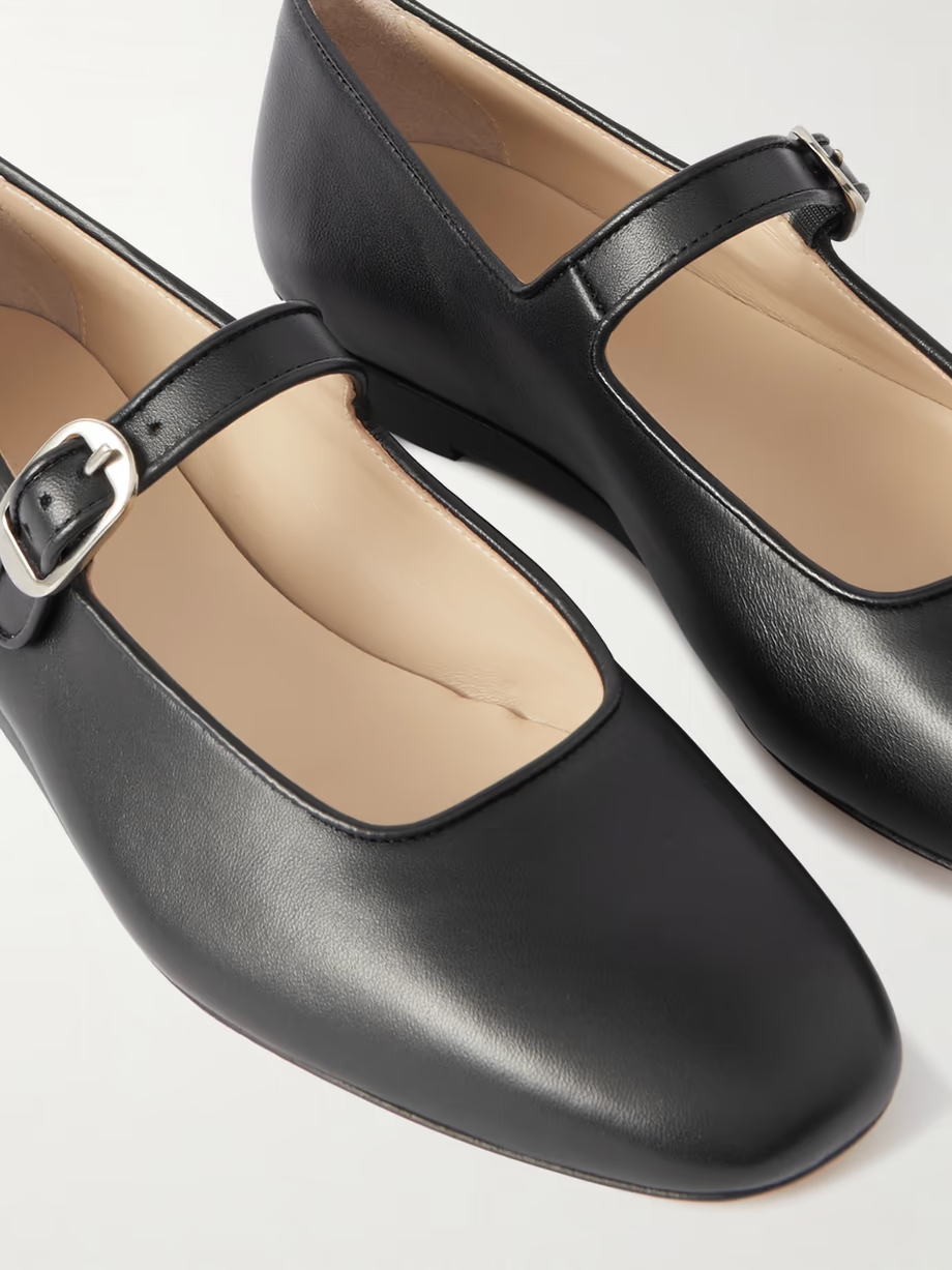 Leather Mary Jane ballet flats