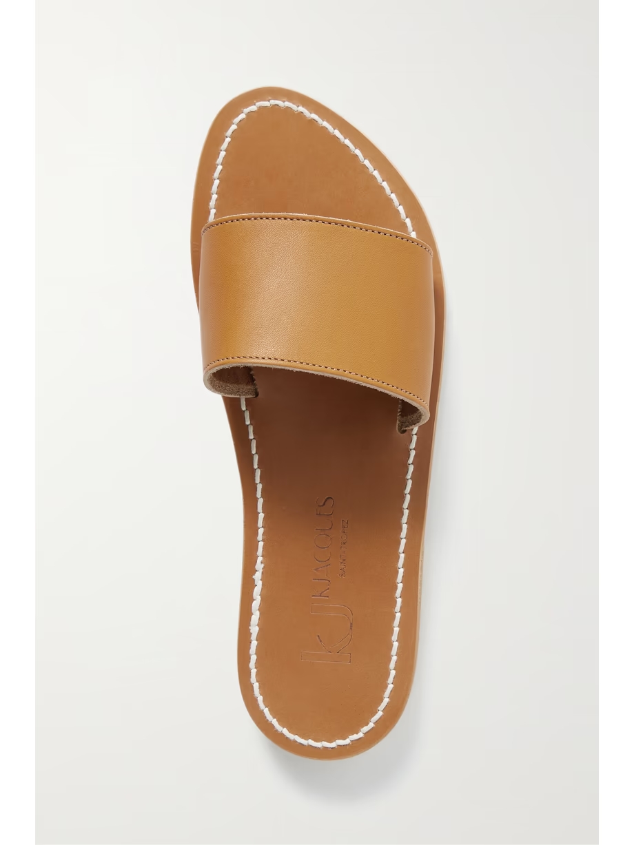 + NET SUSTAIN Anacapri leather slides