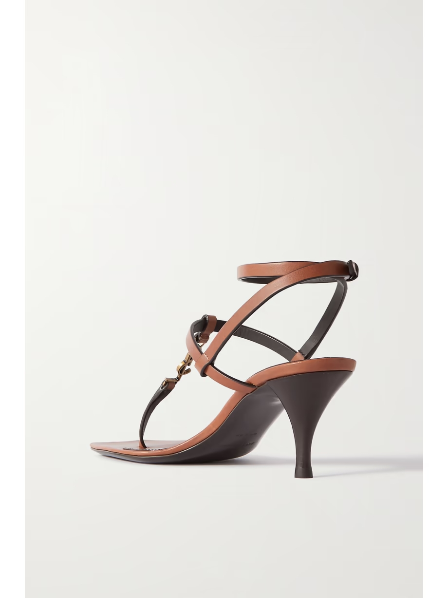 Cassandra logo-embellished leather sandals