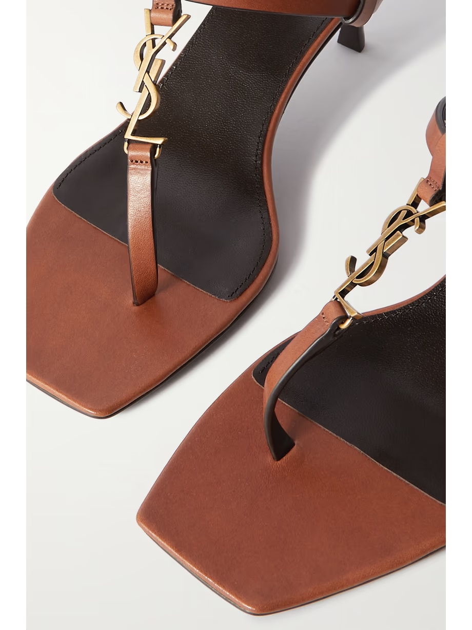 Cassandra logo-embellished leather sandals