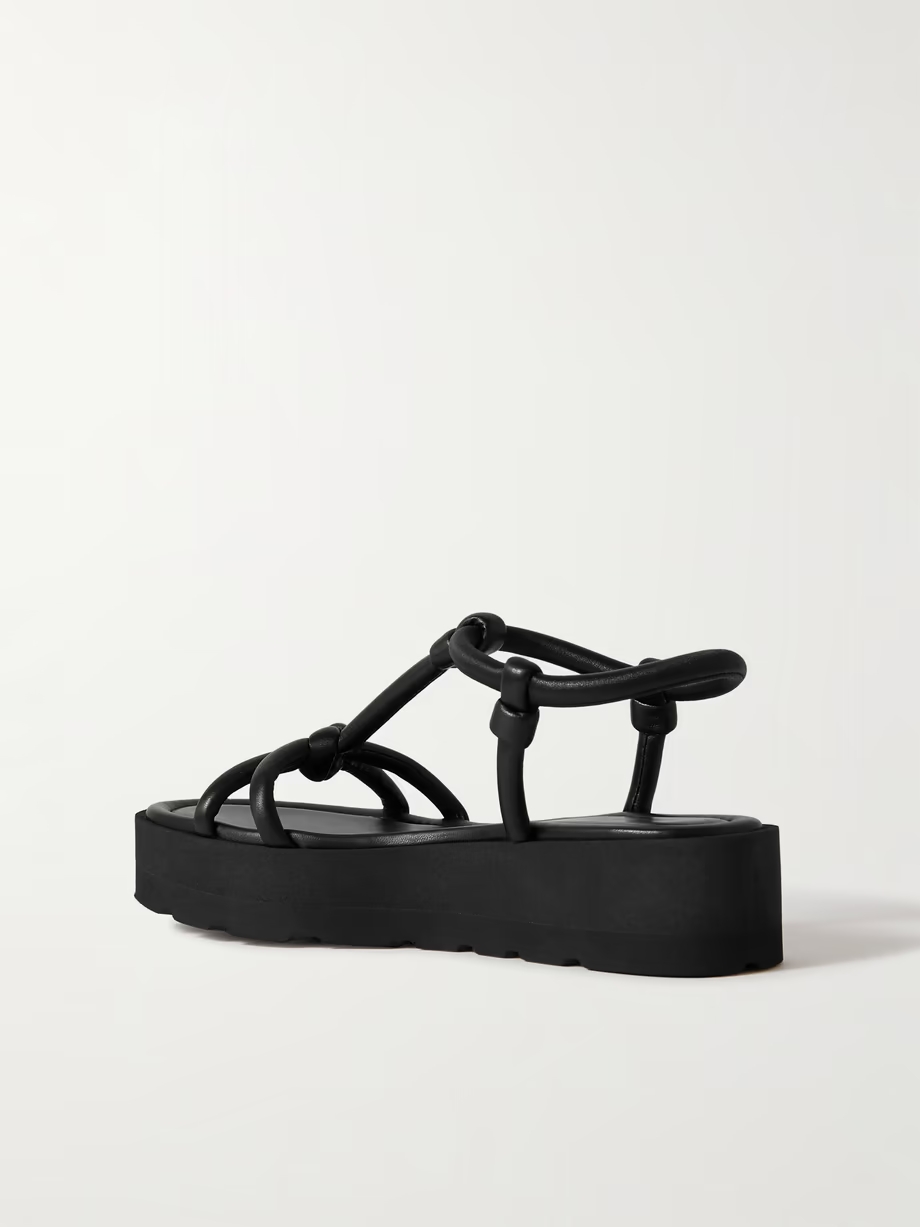 Marine 30 knotted stretch-leather platform sandals