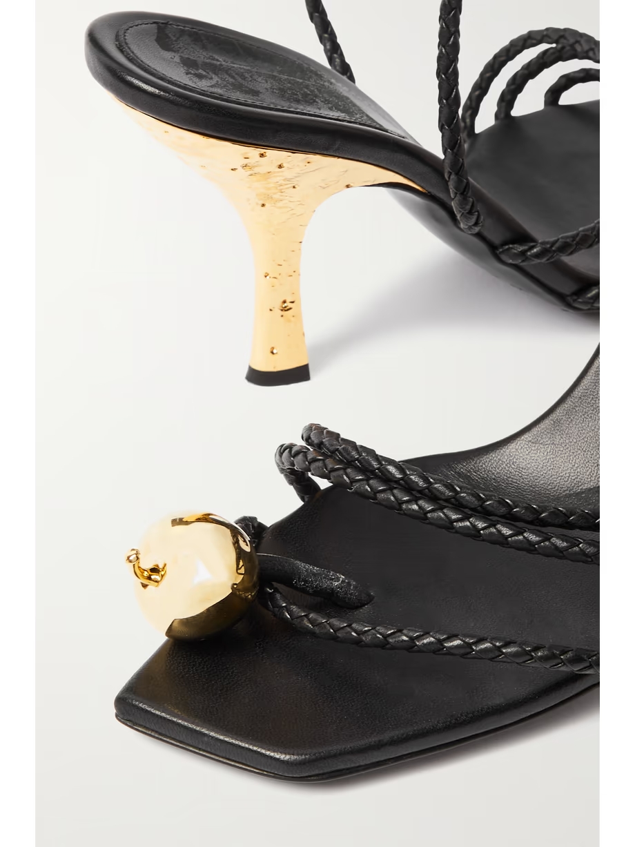 Adam embellished intrecciato leather sandals