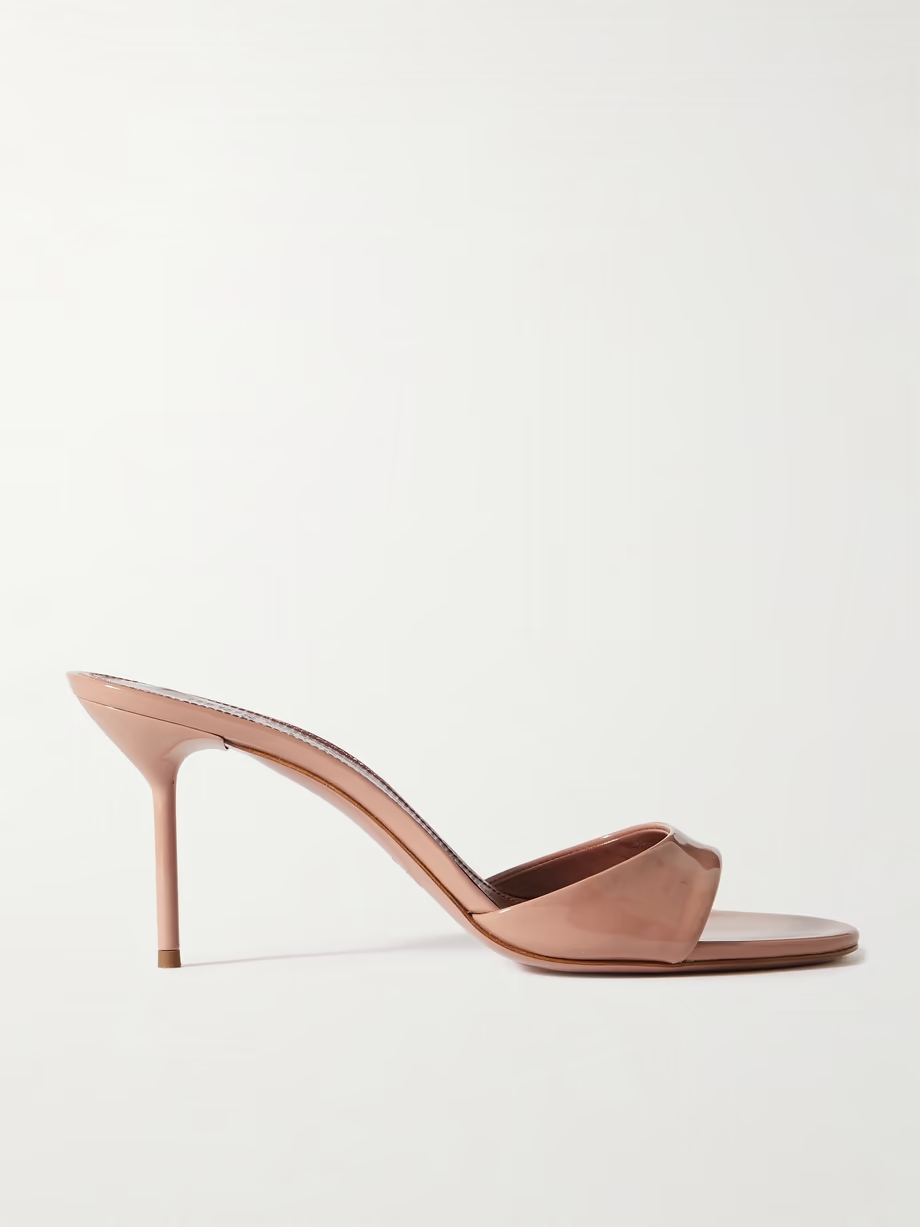 Lidia patent-leather mules