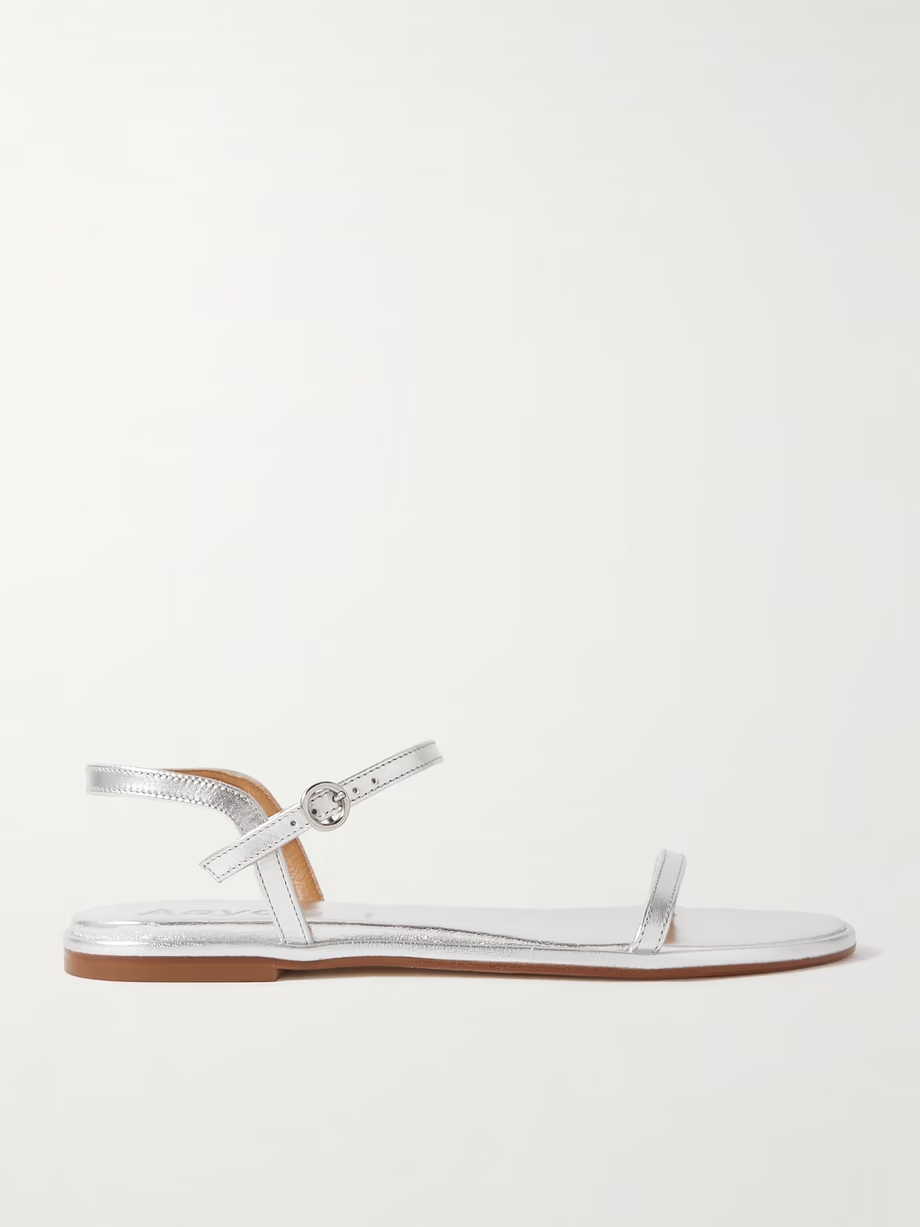 Nettie metallic leather sandals