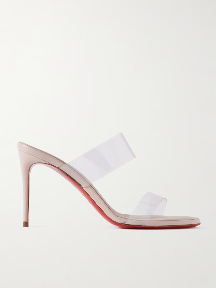 Just Loubi 85 PVC mules