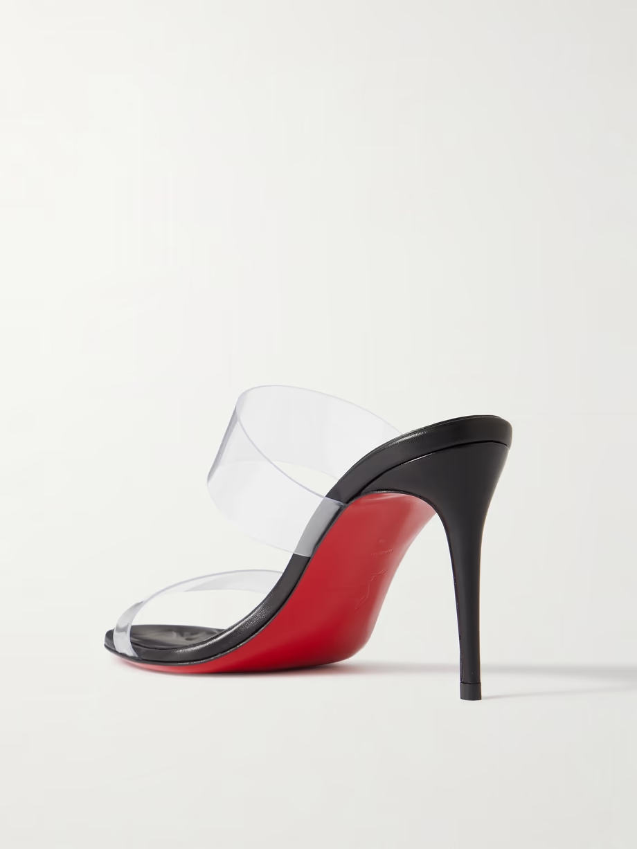 Just Loubi 85 PVC mules