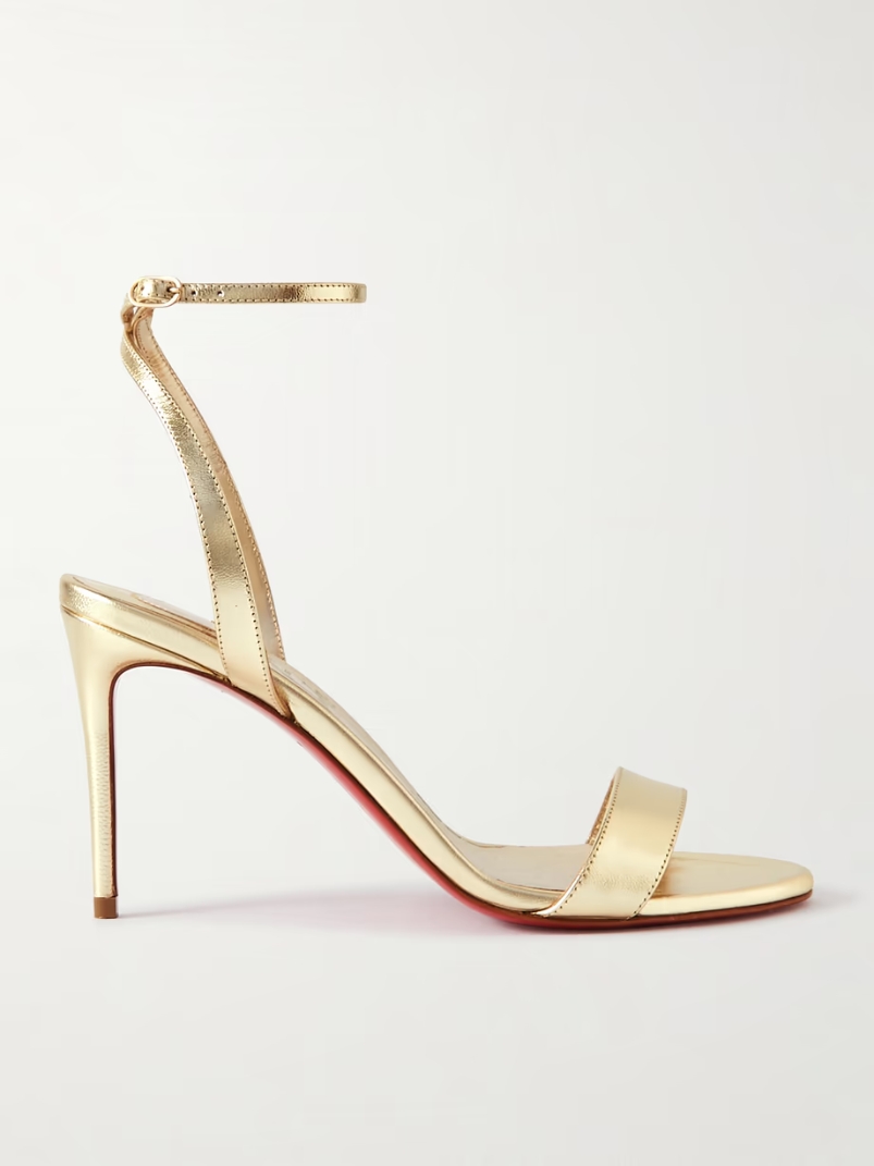 Loubigirl 85 metallic leather sandals