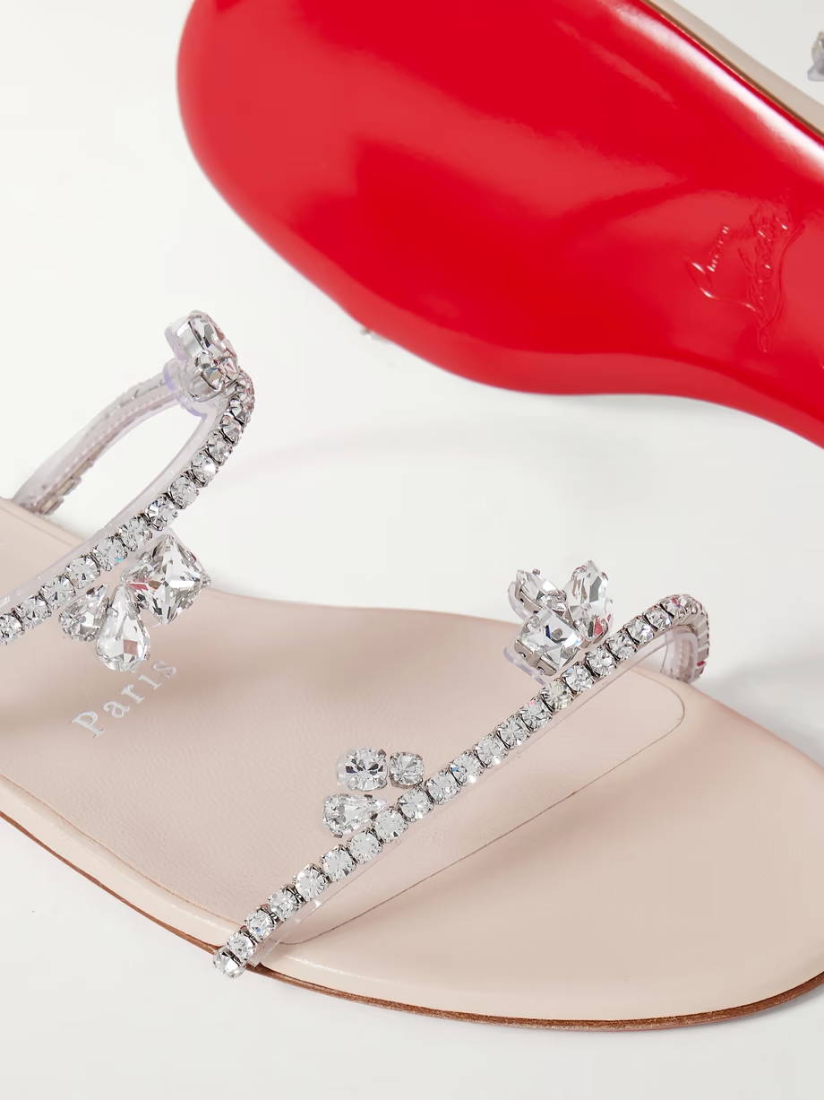 Just Queenie crystal-embellished PVC sandals