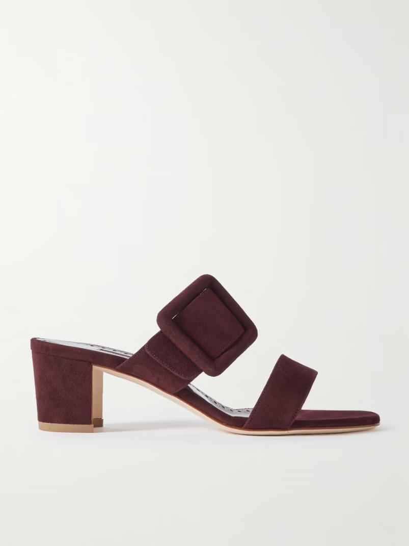 Titubanew 50 buckled suede sandals