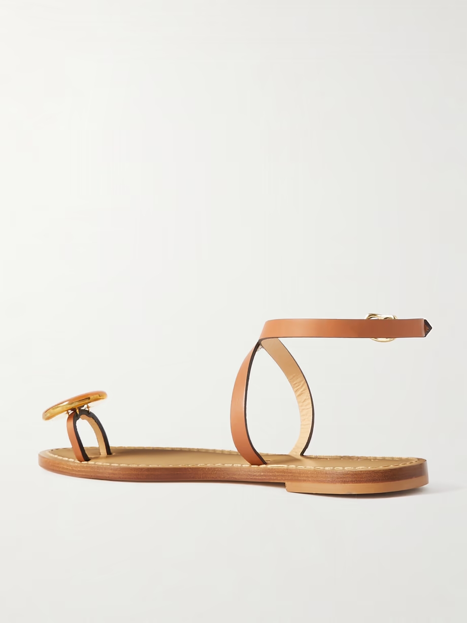 The Kigali agate-embellished leather sandals