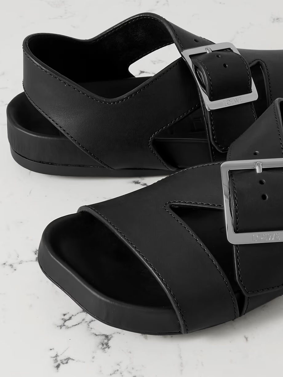 Ease buckled leather sandals