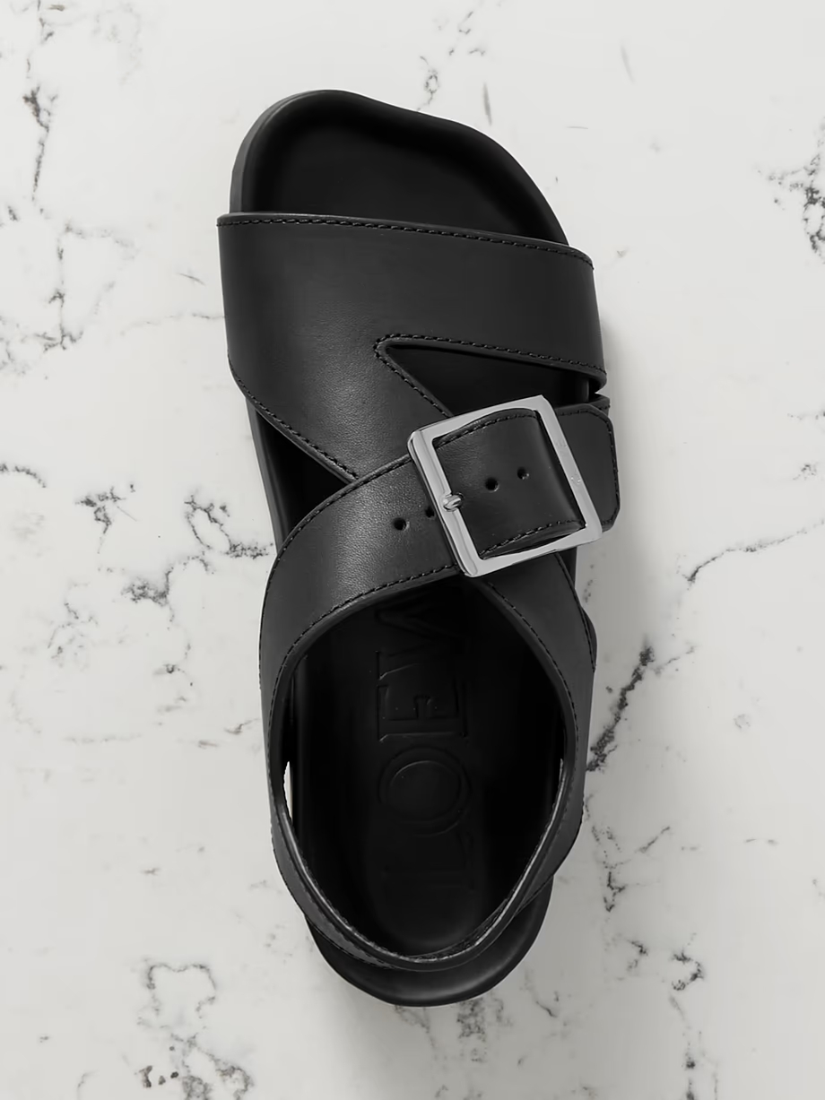 Ease buckled leather sandals