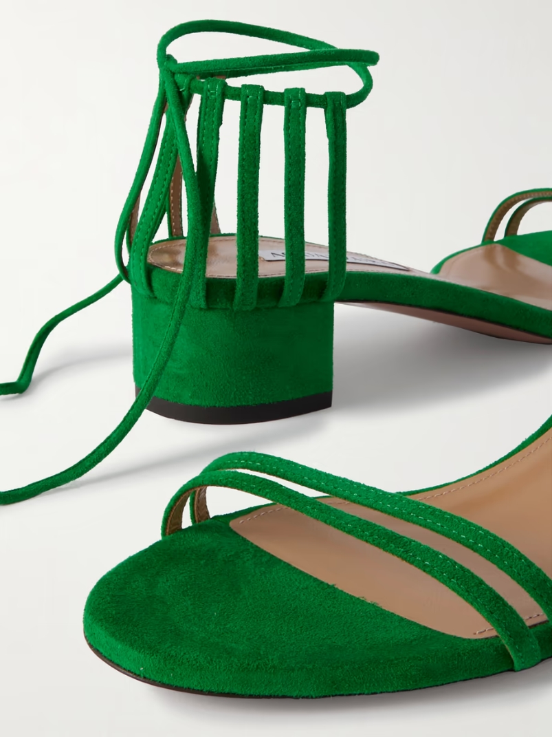 Straight to Heaven suede sandals