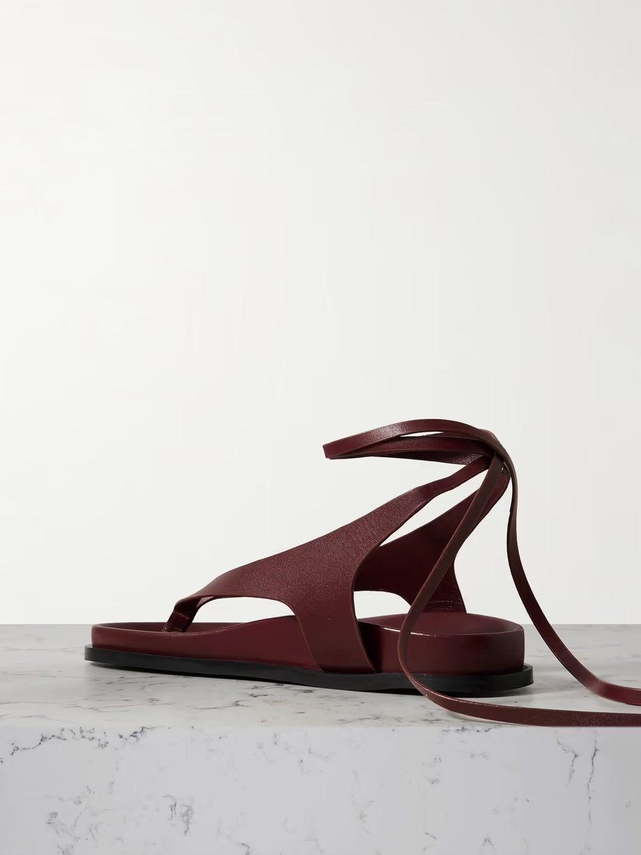 Shel leather sandals