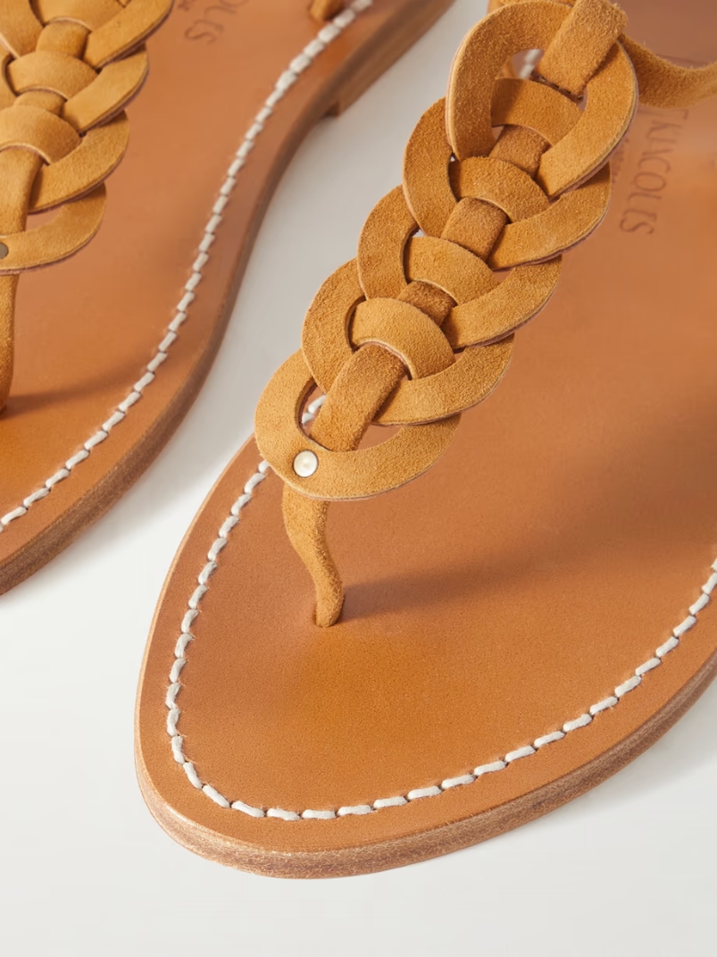 Lemovis woven suede sandals