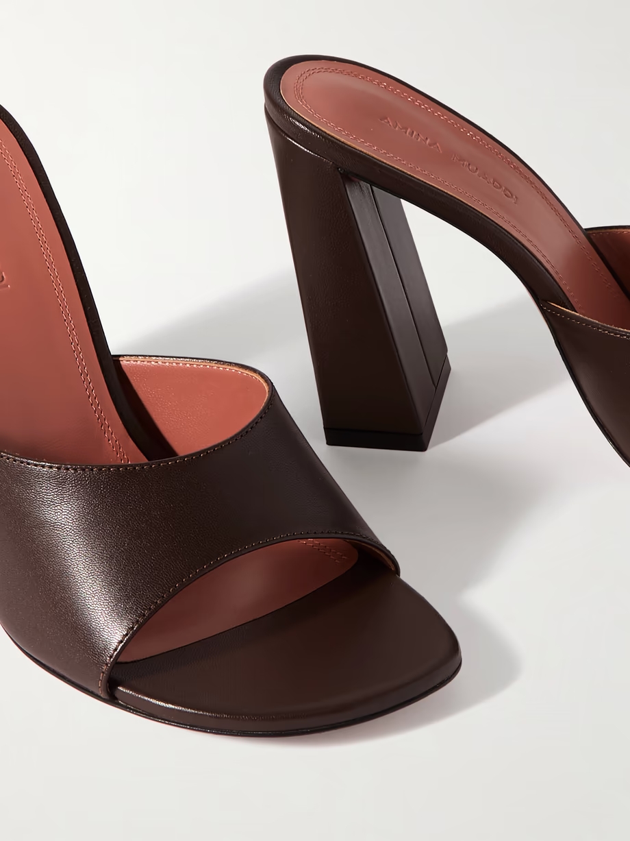 Brigitte leather mules