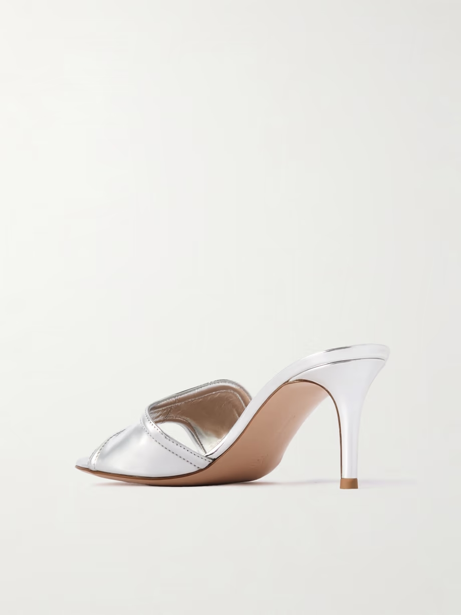 Lucrezia 70 mirrored-leather mules