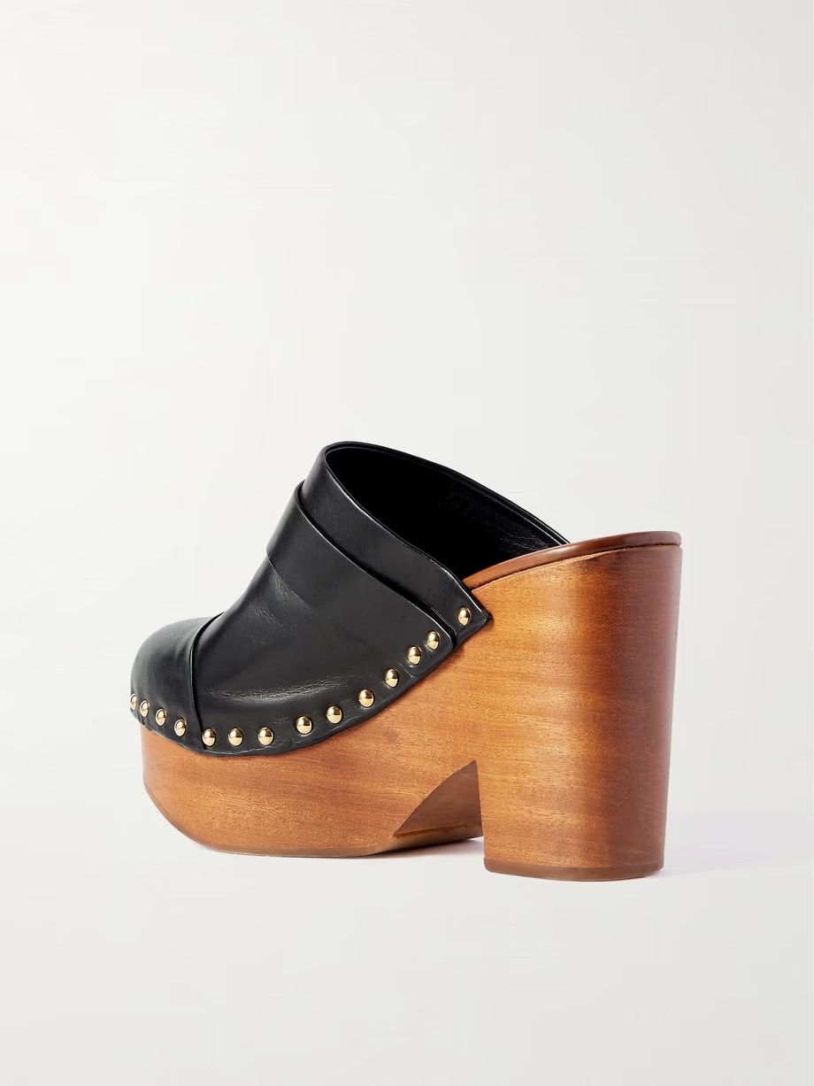 Jeanette studded platform clogs