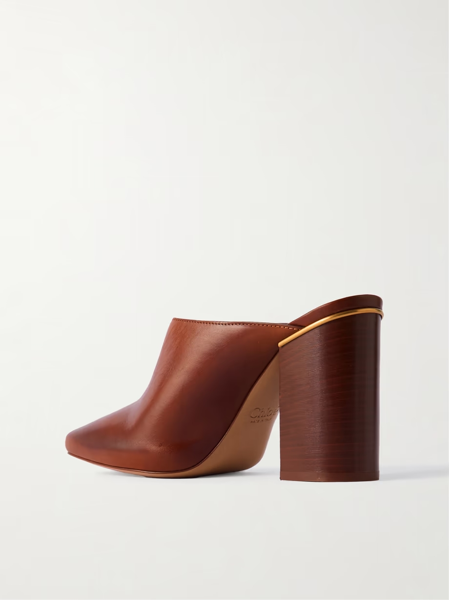 Ambre leather mules