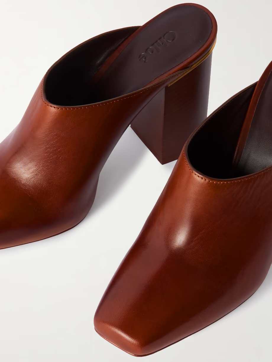 Ambre leather mules