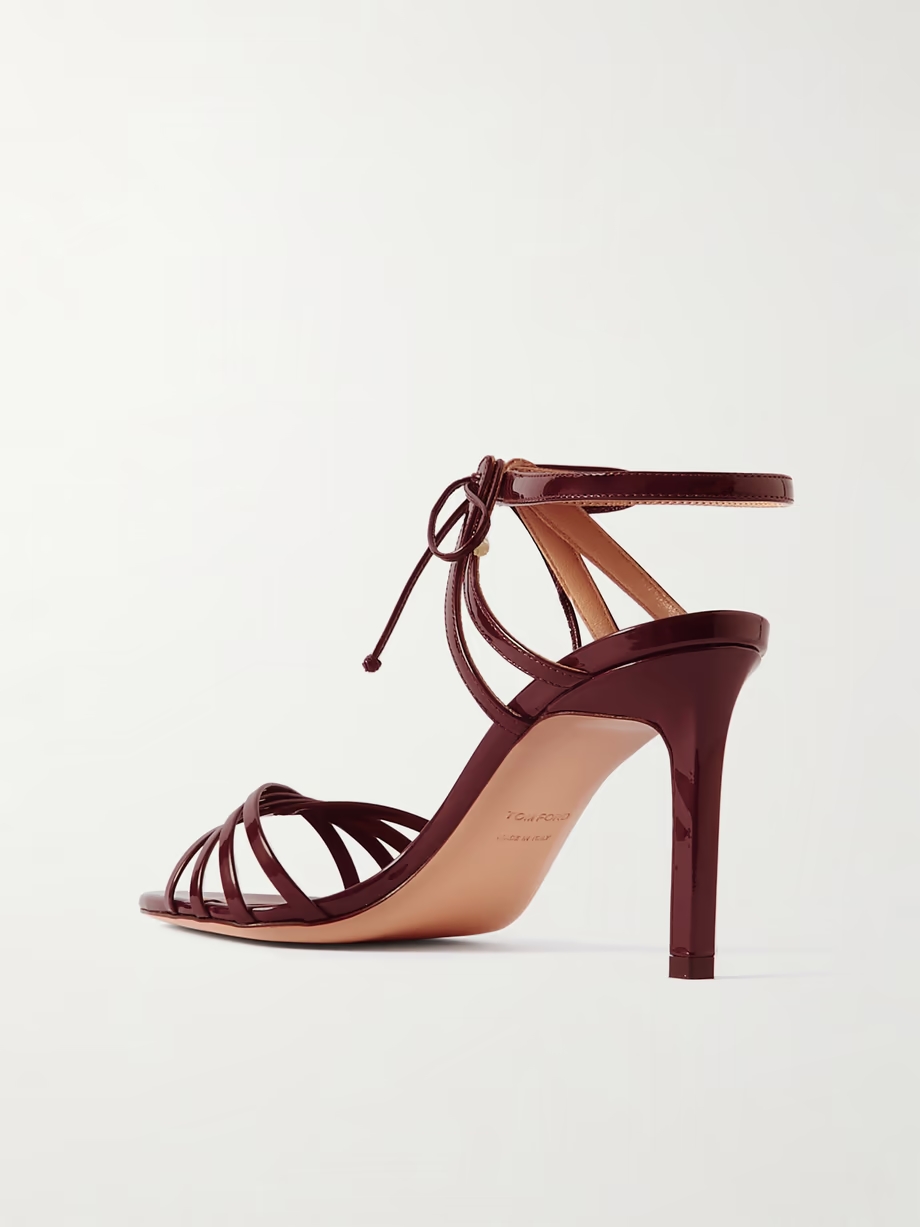 Patent-leather sandals