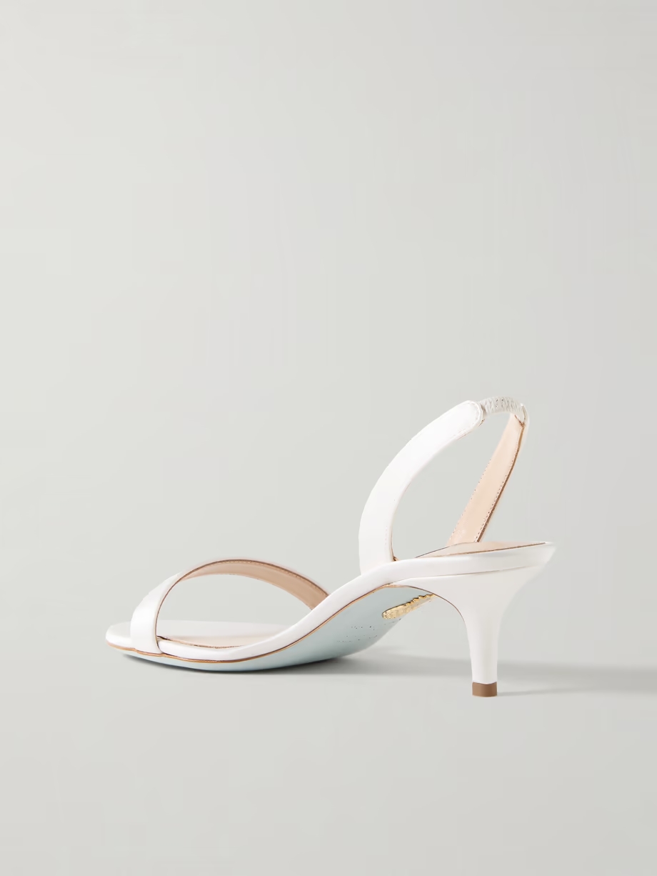 So Nude 50 satin slingback sandals