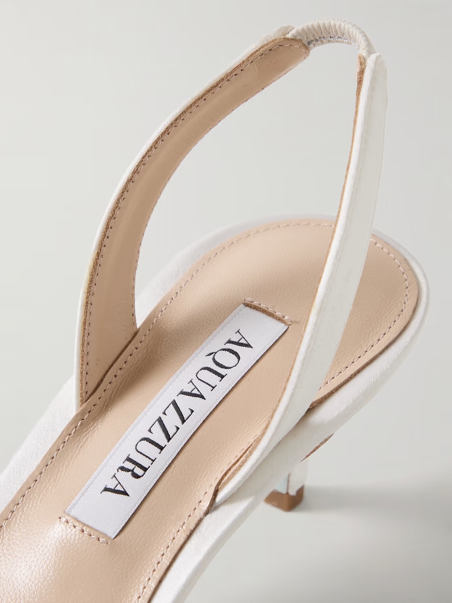 So Nude 50 satin slingback sandals