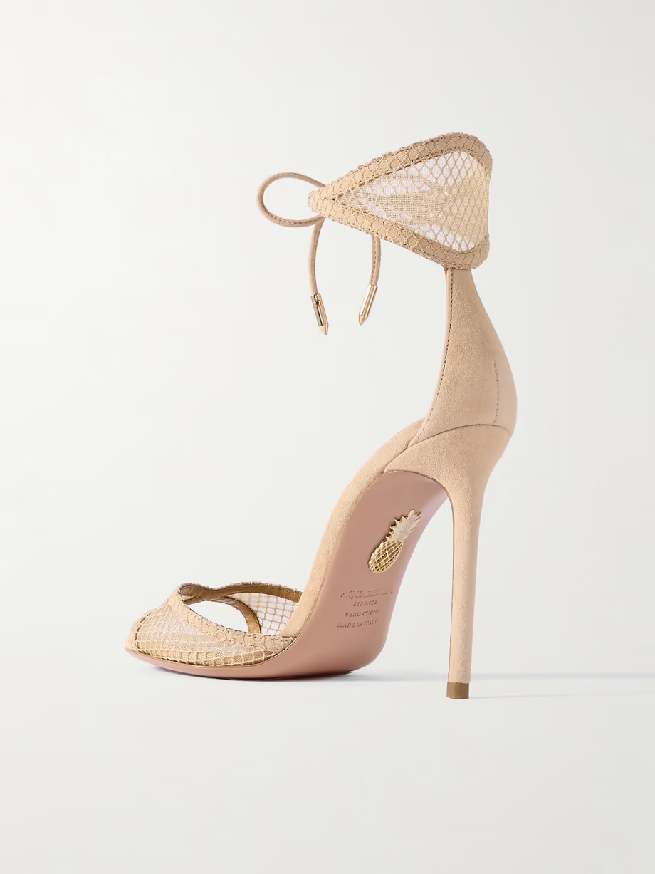 Wicked 105 suede and mesh sandals