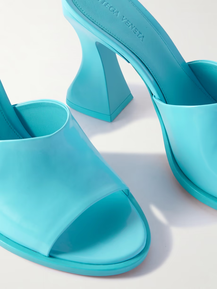 Cha-Cha patent-leather mules