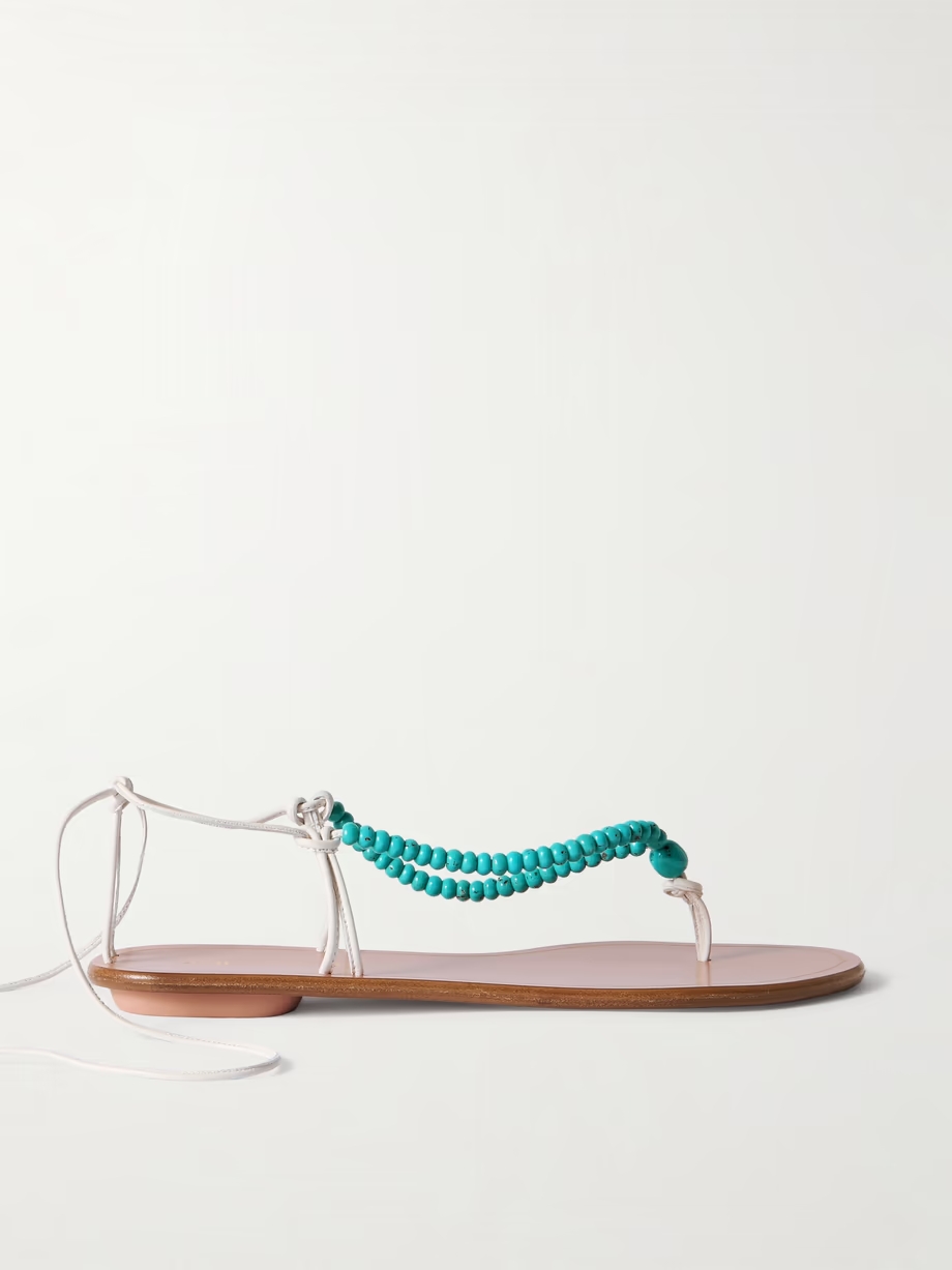 Amalfi beaded leather sandals