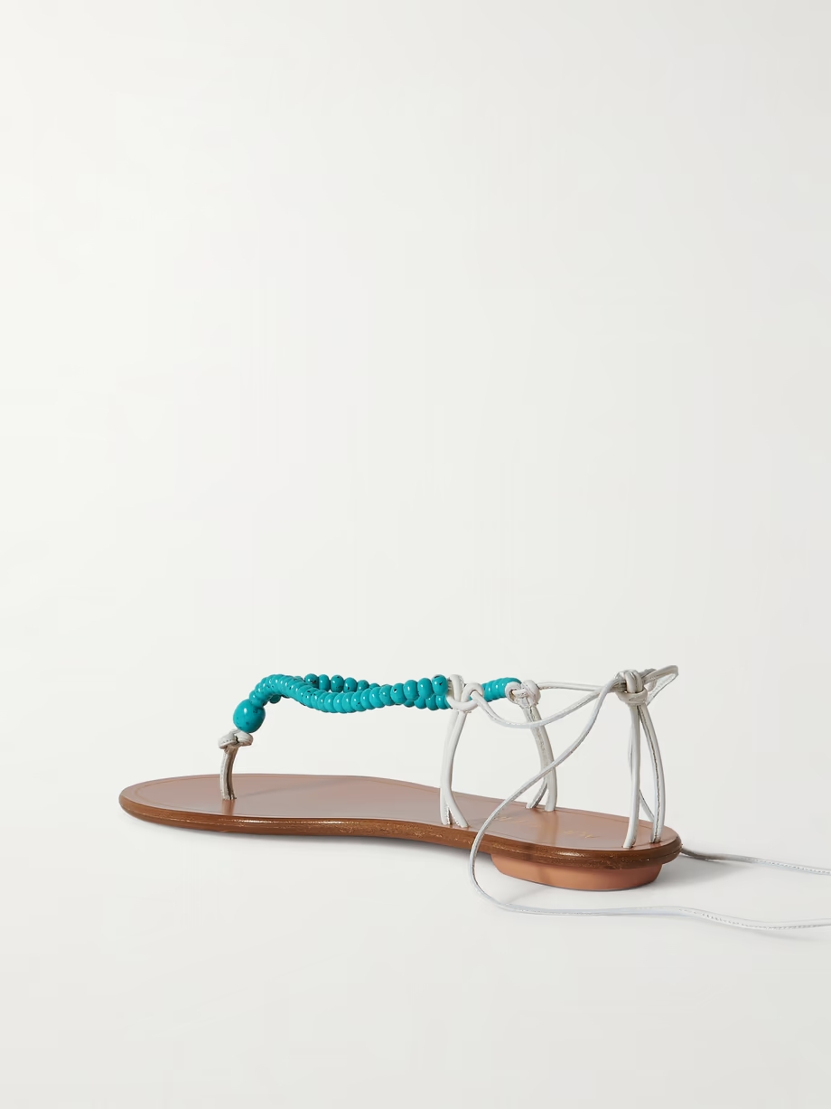 Amalfi beaded leather sandals