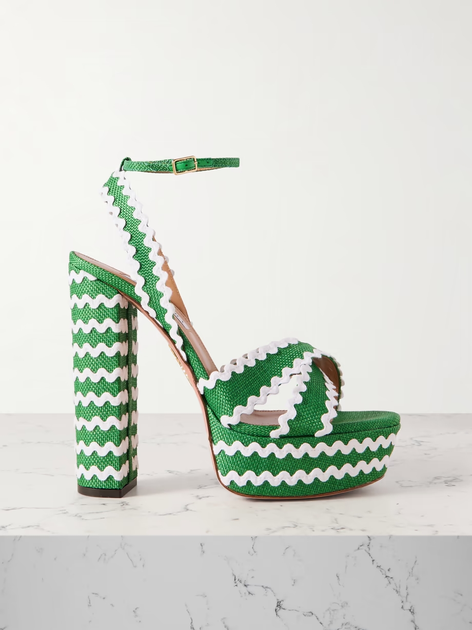 Ric Rac 140 raffia platform sandals