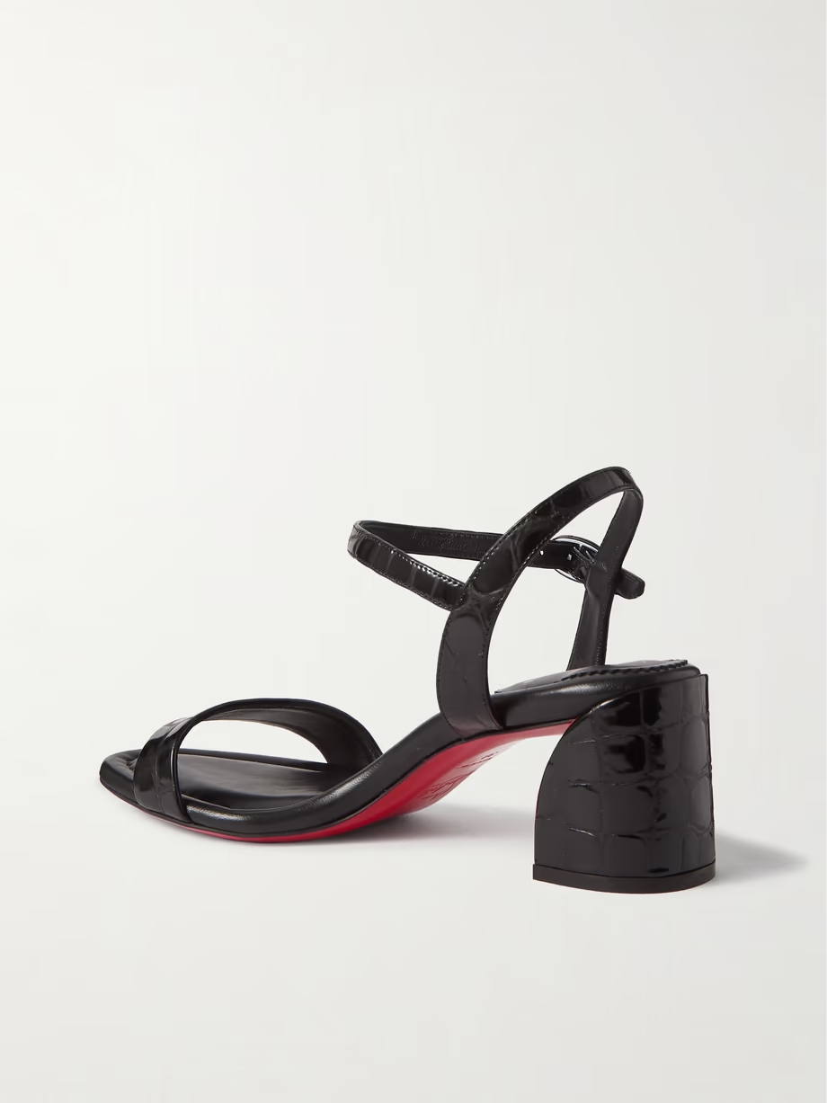 Miss Jane 55 croc-effect patent-leather sandals