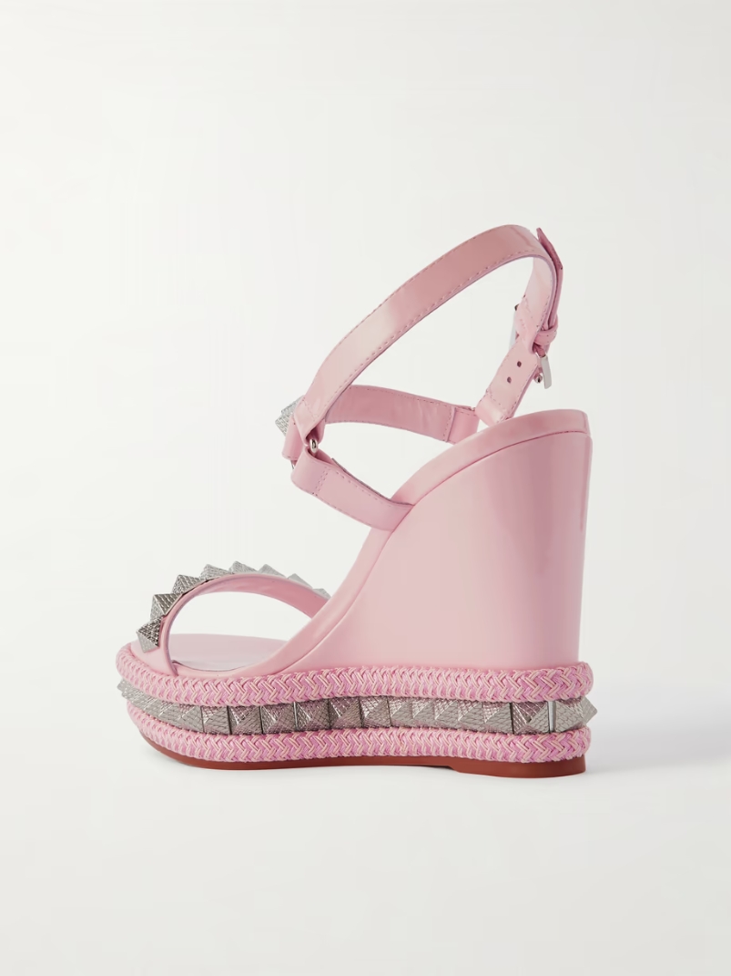 Pyraclou 110 studded leather wedge sandals