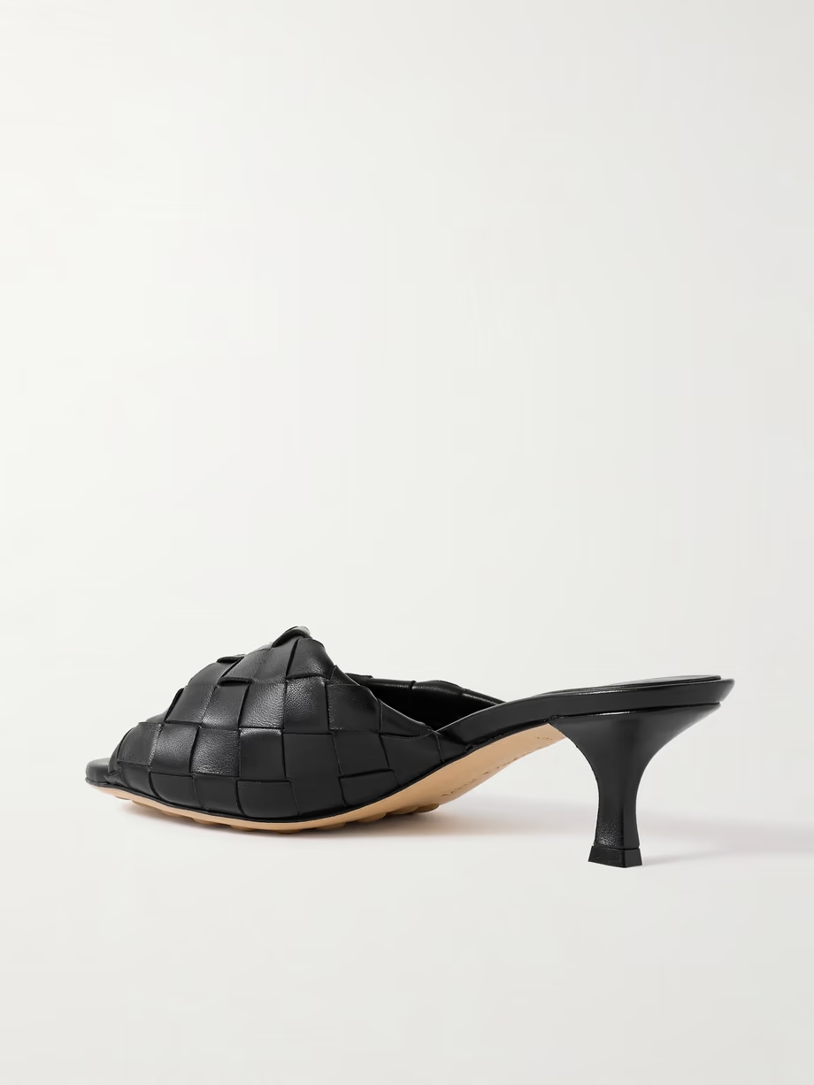 Blink twisted intrecciato leather mules