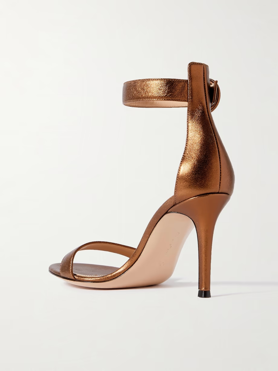 Portofino 85 metallic leather sandals