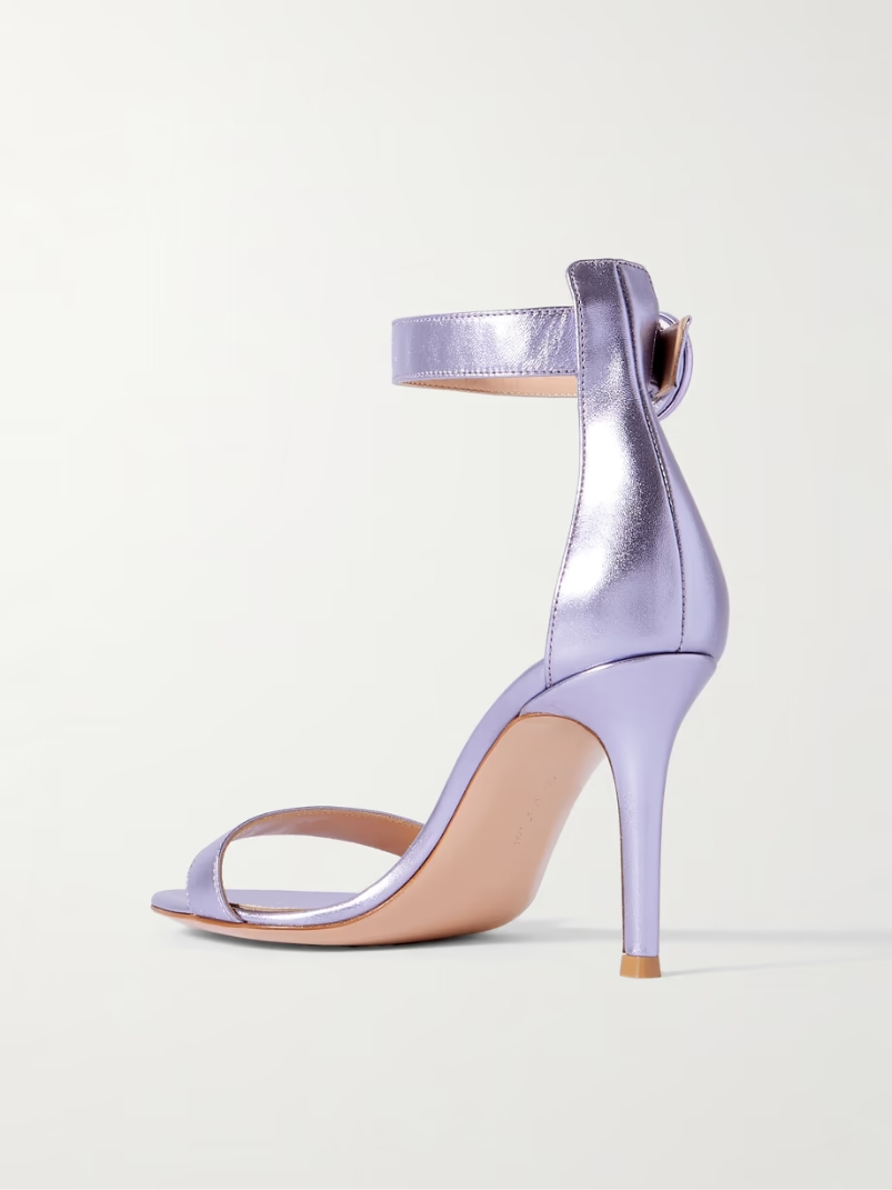 Portofino 85 metallic leather sandals