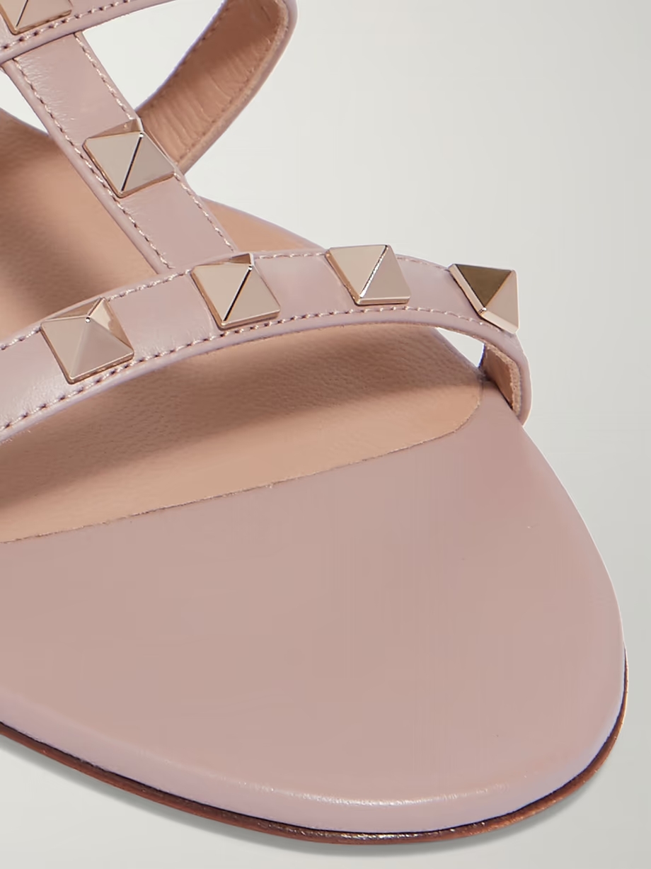 Rockstud leather sandals